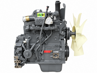 Totalrenoverad Komatsu SAA4D95LE-3 dieselmotor komplett med monterad kringutrustning.